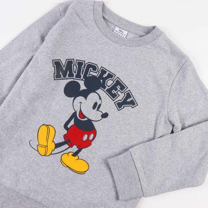 Sudadera sin Capucha Niño Mickey Mouse Gris 3