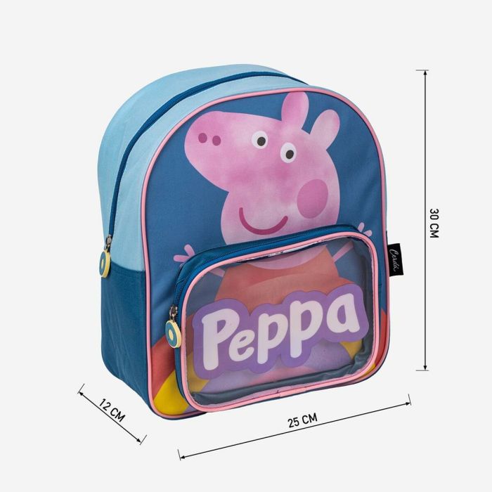 Mochila Escolar Peppa Pig Azul 25 x 30 x 12 cm 2