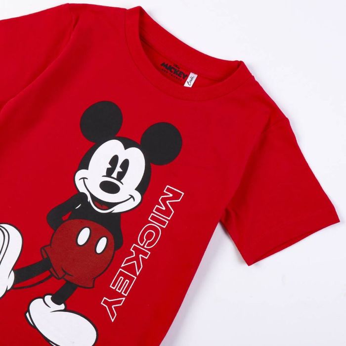Camiseta de Manga Corta Infantil Mickey Mouse Rojo 2