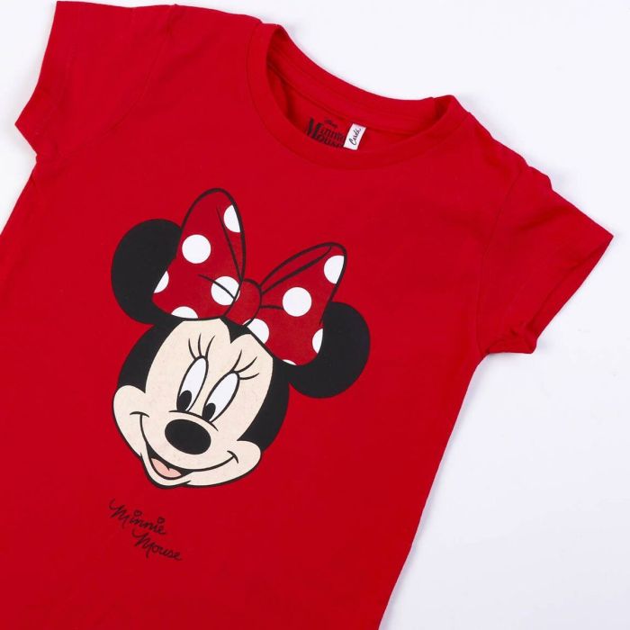 Camiseta de Manga Corta Infantil Minnie Mouse Rojo 1