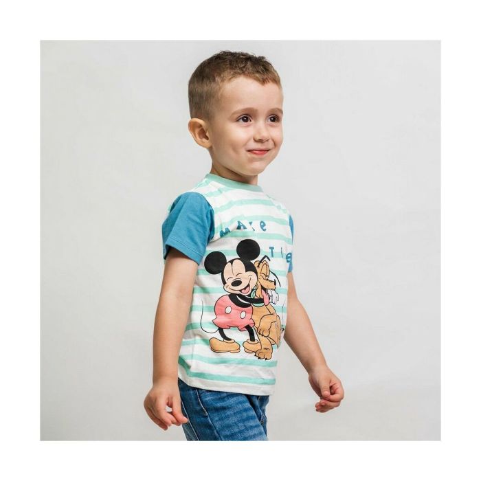 Camiseta de Manga Corta Mickey Mouse Multicolor Infantil 1