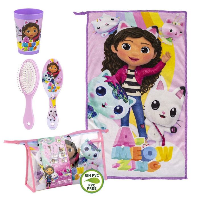 Set de Aseo Infantil para Viaje Gabby's Dollhouse 4 Piezas Rosa 1 Set de Aseo Infantil para Viaje Gabby's Dollhouse 4 Piezas Rosa 1