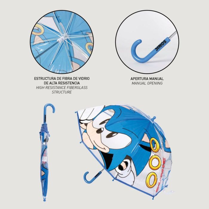 Paraguas Sonic Ø 71 cm Azul PoE 45 cm 3