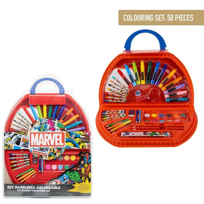 Set de Papelería Marvel 50 Piezas Rojo 5