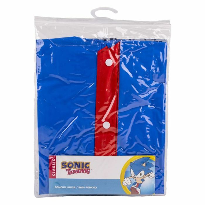 Poncho Impermeable con Capucha Sonic Azul 2
