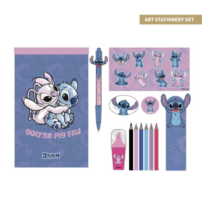 Set de Papelería Stitch Azul 3