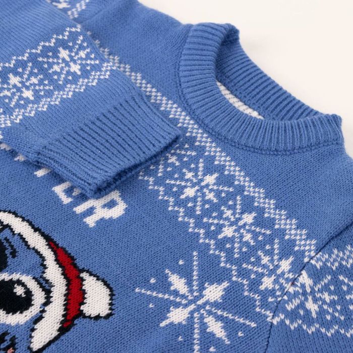 Jersey Unisex Stitch Infantil Navidad Azul 3