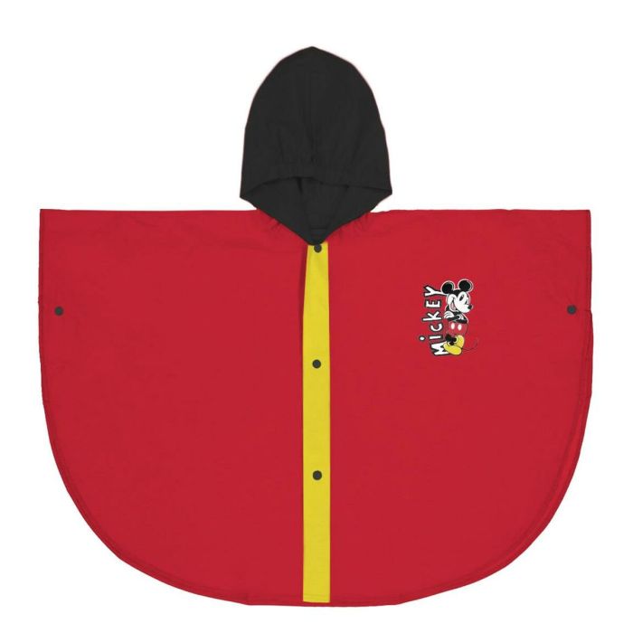Poncho Impermeable con Capucha Mickey Mouse Rojo