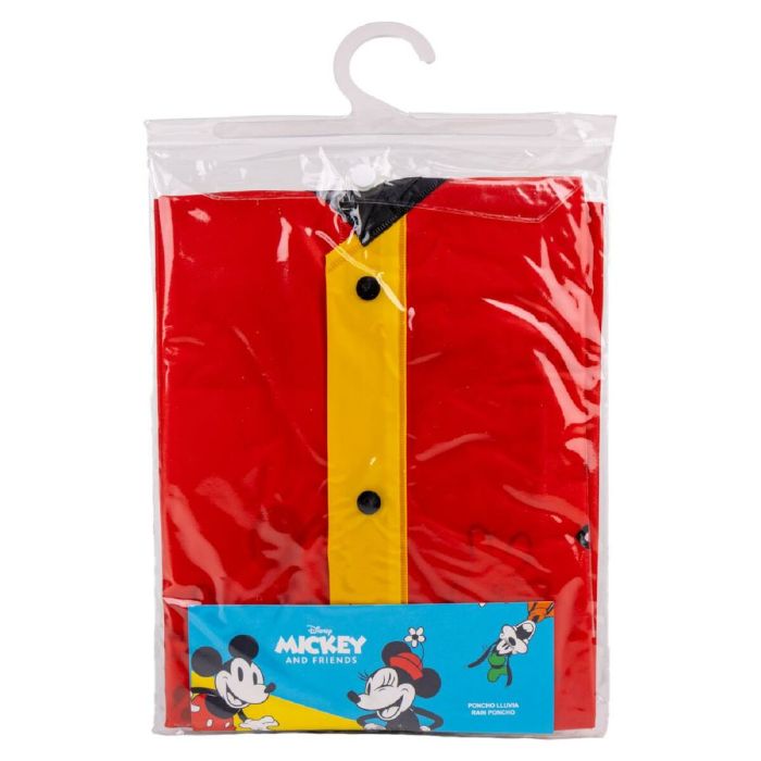 Poncho Impermeable con Capucha Mickey Mouse Rojo 1