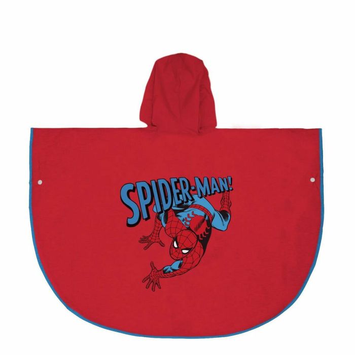 Poncho Impermeable con Capucha Spiderman Rojo 3