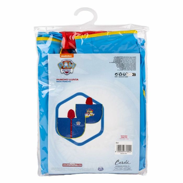 Poncho Impermeable con Capucha The Paw Patrol Azul 5
