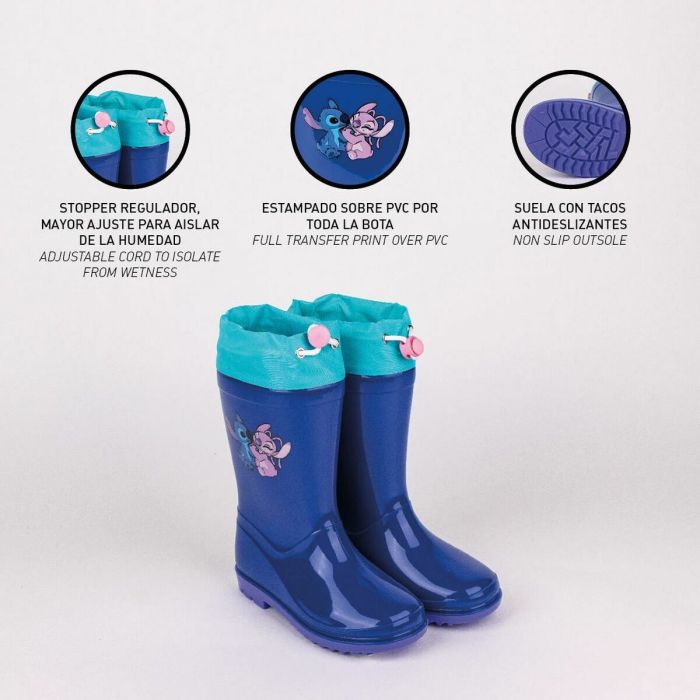 Botas de Agua Infantiles Stitch Azul 4