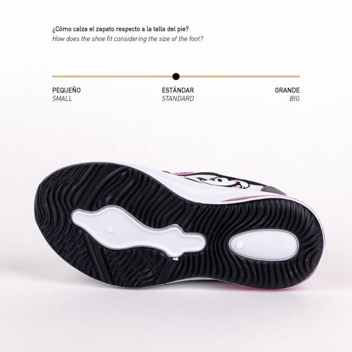 Zapatillas Deportivas con LED Minnie Mouse Velcro Gris 4