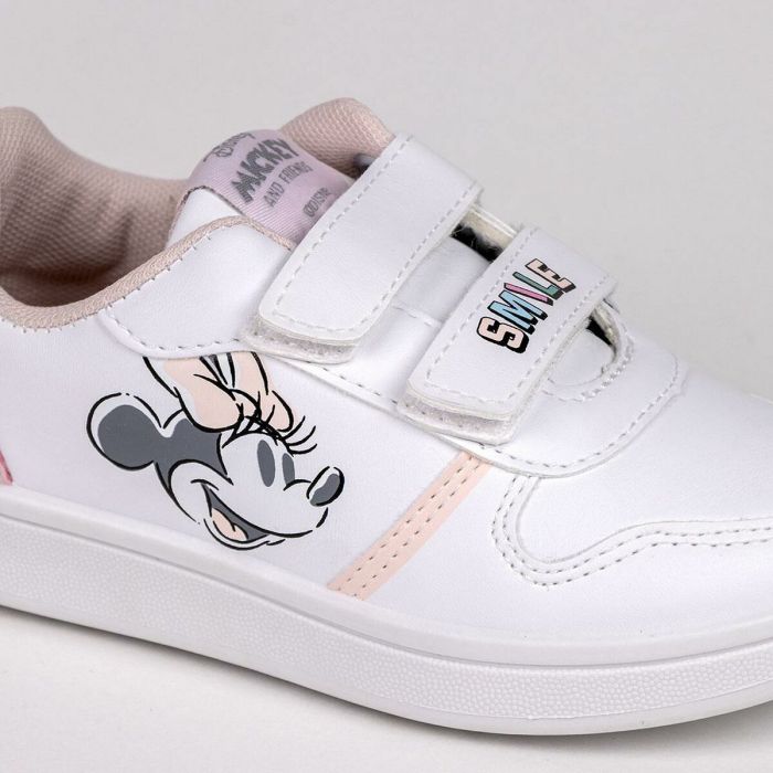 Zapatillas Deportivas Infantiles Minnie Mouse Velcro Blanco 3
