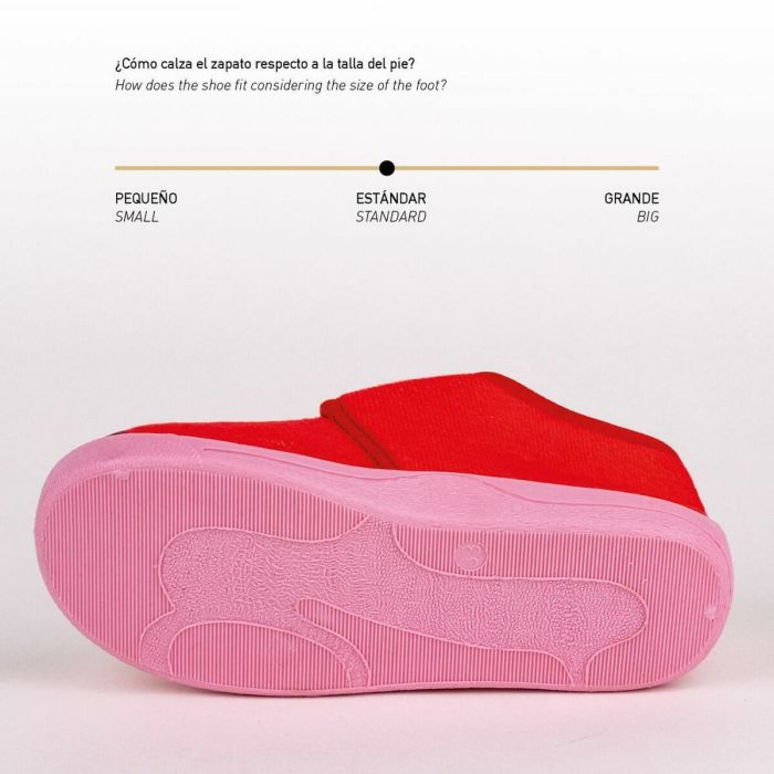 Zapatillas de Estar por Casa Minnie Mouse Velcro Rojo 3