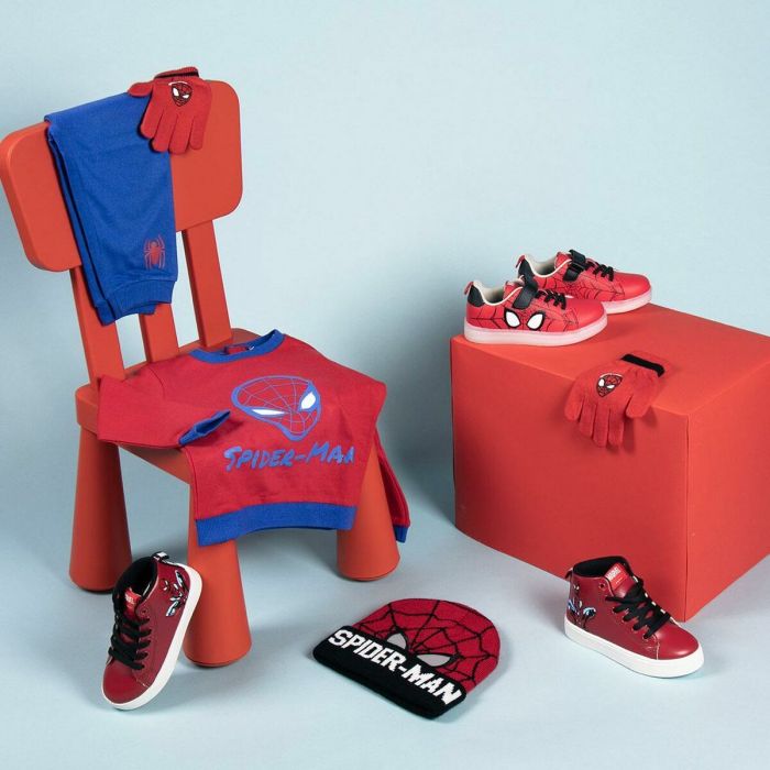 Zapatillas Deportivas con LED Spider-Man Velcro Rojo 1