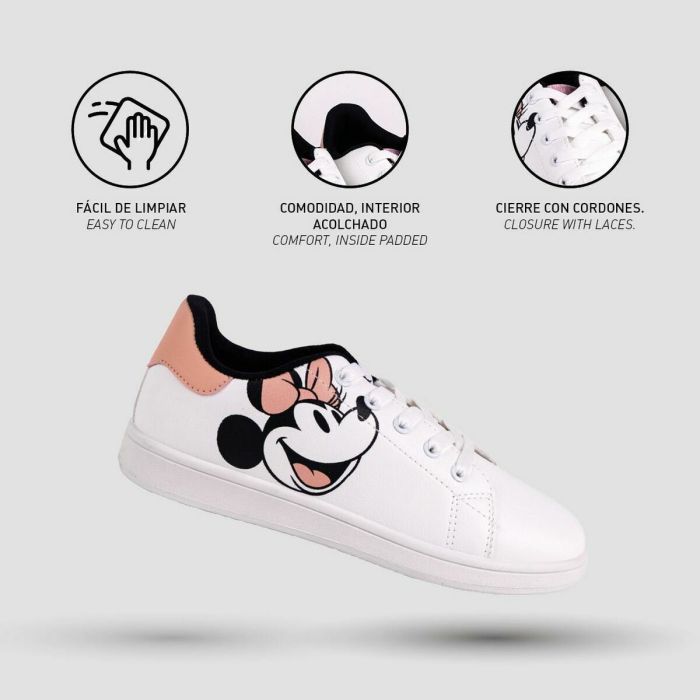 Zapatillas Deportivas Mujer Minnie Mouse Blanco 4