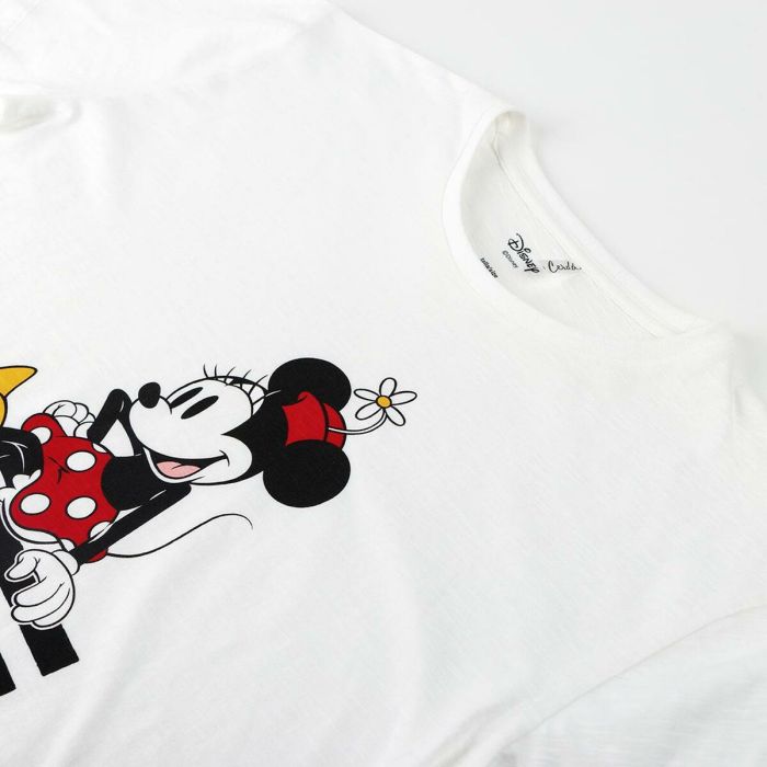 Camiseta de Manga Corta Infantil Minnie Mouse Blanco 1