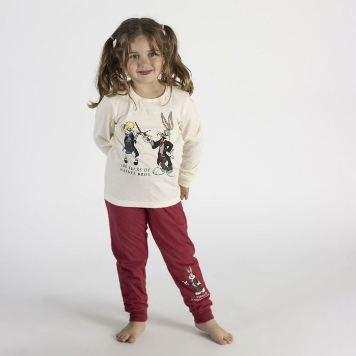 Pijama Infantil Warner Bros Rojo Beige 4