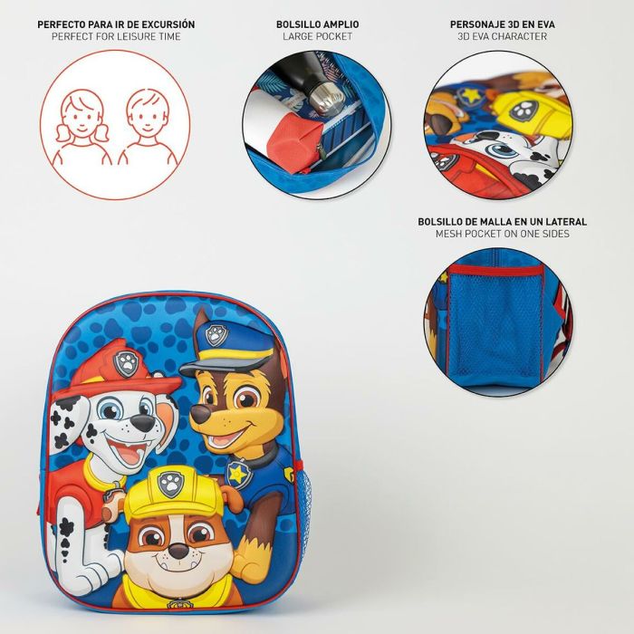 Mochila Escolar The Paw Patrol Azul 25 x 31 x 10 cm 6