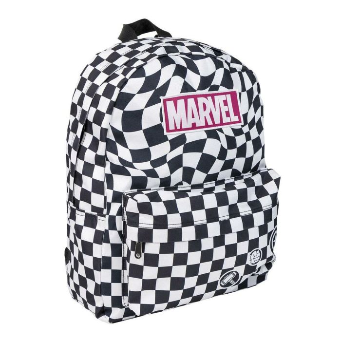 Mochila Escolar Marvel Negro 32 x 12 x 42 cm