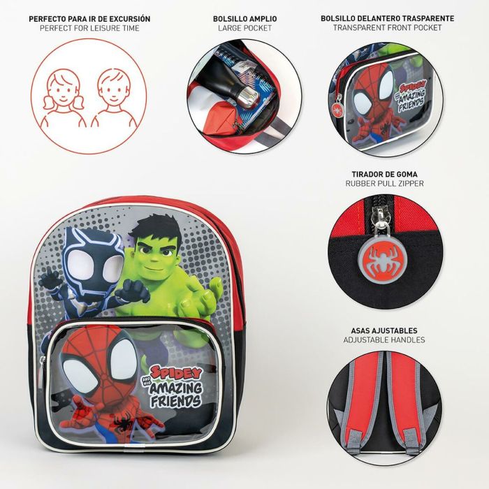 Mochila Escolar Spidey Rojo 25 x 3 x 12 cm 3