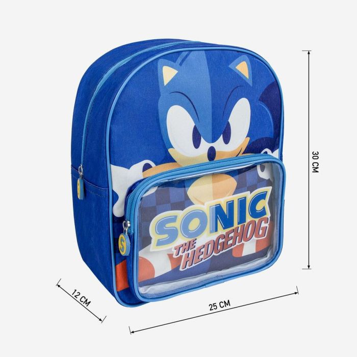 Mochila Escolar Sonic Azul 25 x 3 x 12 cm 1