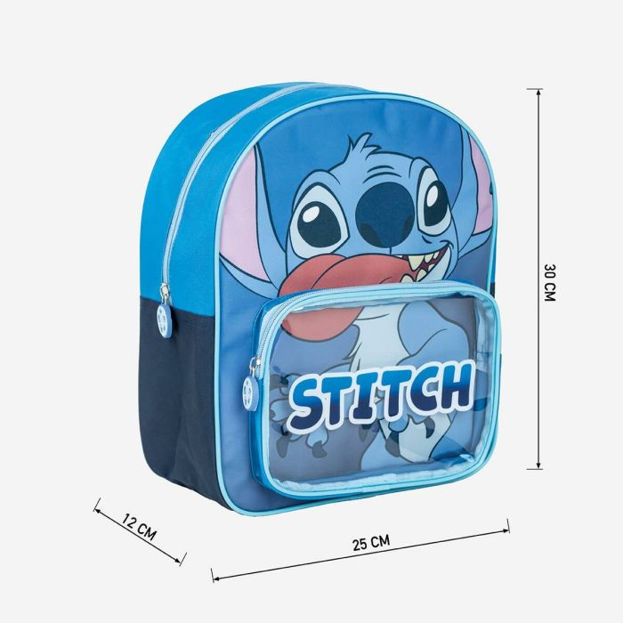Mochila Escolar Stitch Azul 25 x 3 x 12 cm 4