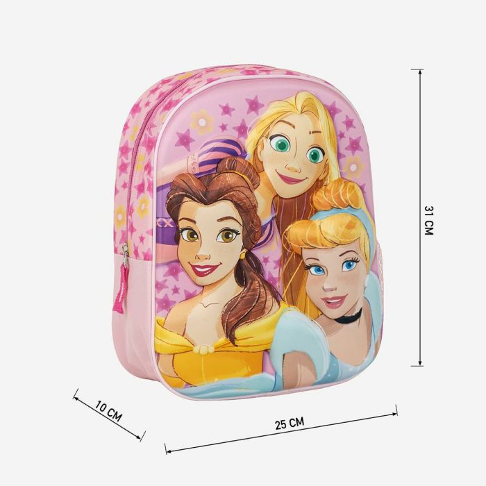 Mochila Escolar Disney Princess Rosa 25 x 31 x 10 cm 1