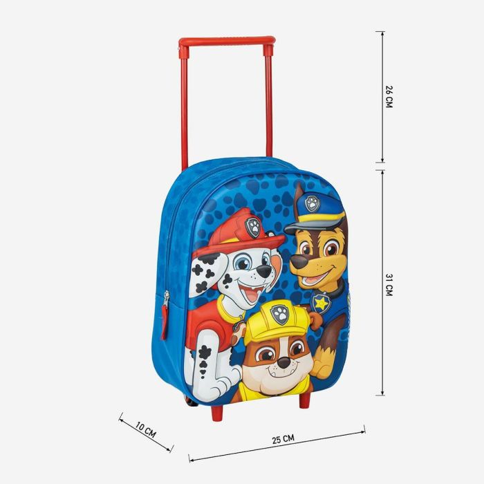 Mochila Escolar con Ruedas The Paw Patrol Azul 25 x 31 x 10 cm 3