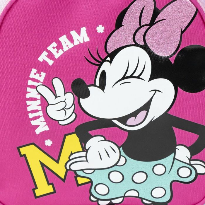 Mochila Escolar Minnie Mouse Fucsia 31 x 12 x 38 cm 7