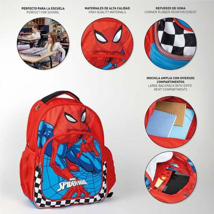 Mochila Escolar Spider-Man Rojo 32 x 15 x 42 cm 2