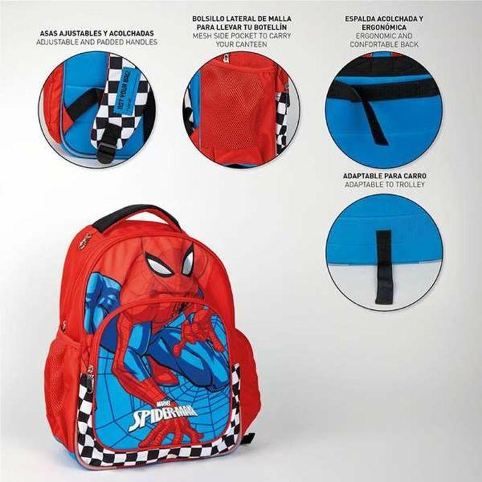 Mochila Escolar Spider-Man Rojo 32 x 15 x 42 cm 1