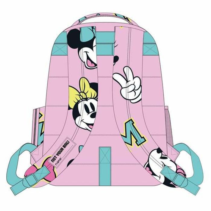 Mochila Escolar Minnie Mouse Fucsia 32 x 15 x 42 cm 2