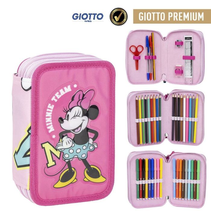 Plumier Triple Minnie Mouse Fucsia 12,5 x 6,5 x 19,5 cm 4