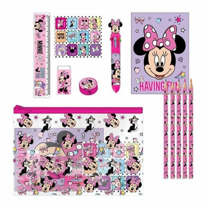 Conjunto papelería escolar eva minnie 22.0 x 14.0 x 0.5 cm