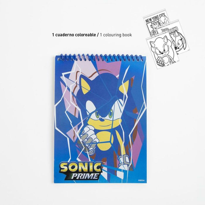 Set de Papelería Sonic Azul 6