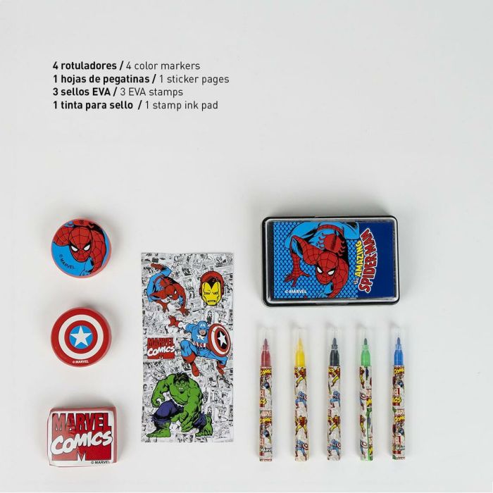 Set de Papelería Marvel Azul Maletín 3