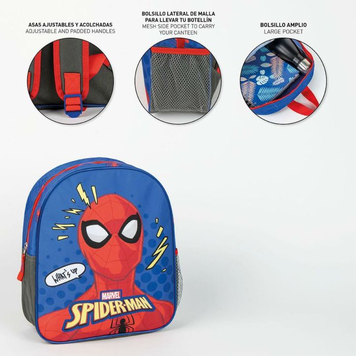 Mochila Escolar Spider-Man Azul 8 x 30 x 25 cm 2