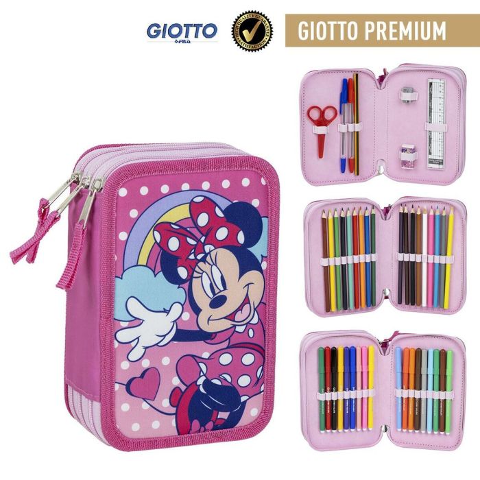 Plumier Triple Minnie Mouse Rosa 12,5 x 6,5 x 19,5 cm 5