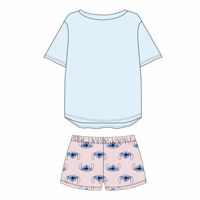 Pijama de Verano Stitch Azul S