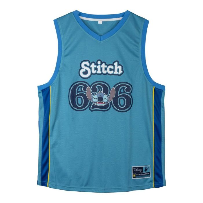 Camiseta de baloncesto Stitch Azul Unisex