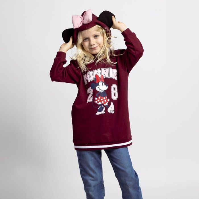 Sudadera con Capucha Niña Minnie Mouse Rojo 4