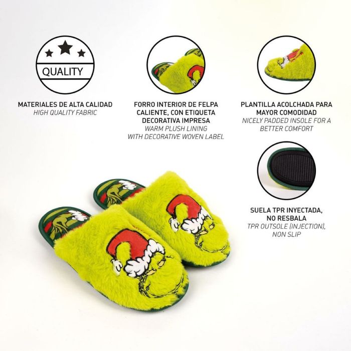 Zapatillas de Estar por Casa The Grinch Verde 3