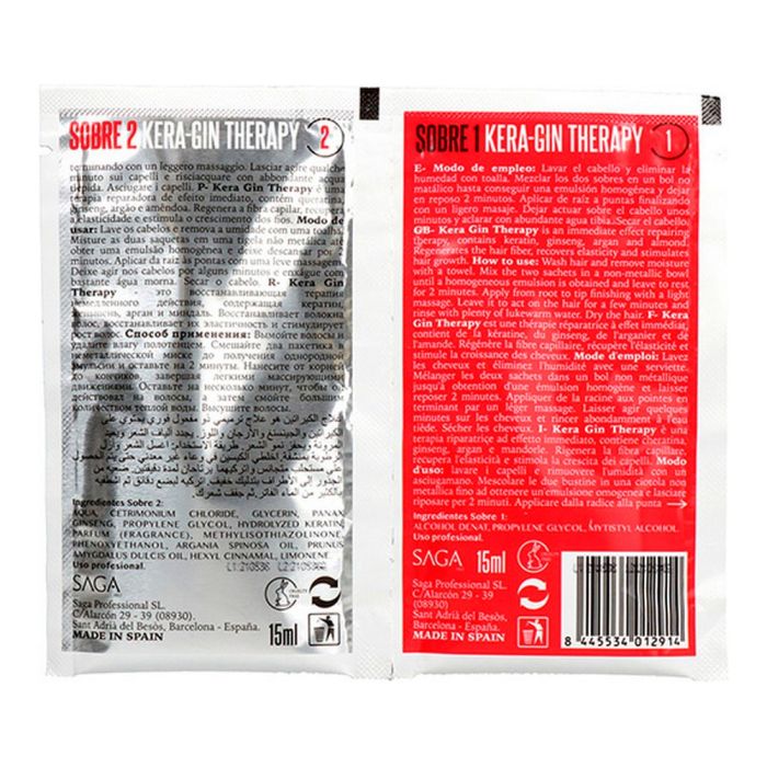 Tratamiento Capilar Alisador Saga Pro Kera-Gin Therapy (15 ml)