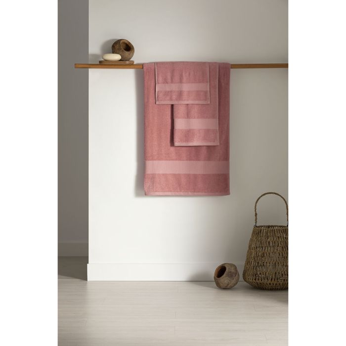 Toalla de baño Paduana Rosa 100 % algodón 1