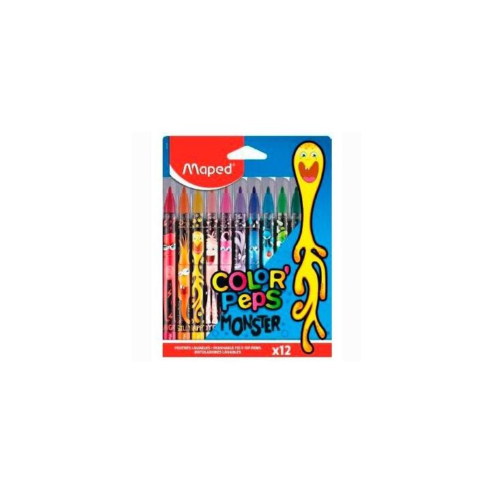 Maped Rotuladores color´peps monster estuche de 12 c/surtidos Maped Rotuladores color´peps monster estuche de 12 c/surtidos