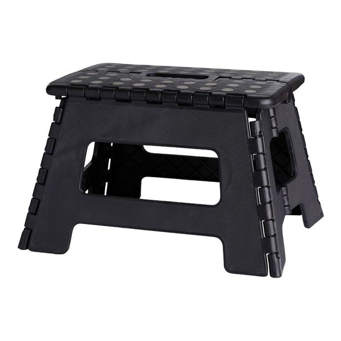 Banqueta plegable negra, 35 x 28,5 x 22 cm 0 Banqueta plegable negra, 35 x 28,5 x 22 cm 0