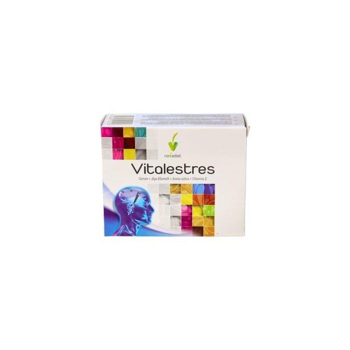 NOVADIET Vitalestres 60 Cápsulas - Complemento Alimenticio para el Sistema Nervioso con Garum y Vitamina E