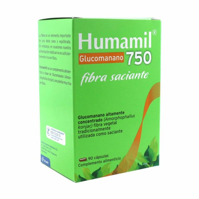 Suplemento digestivo Humamil Humamil 90 Unidades Fibra vegetal